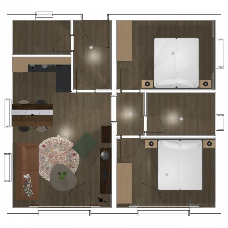 Grundriss 3-Zimmer-Ferienwohnung