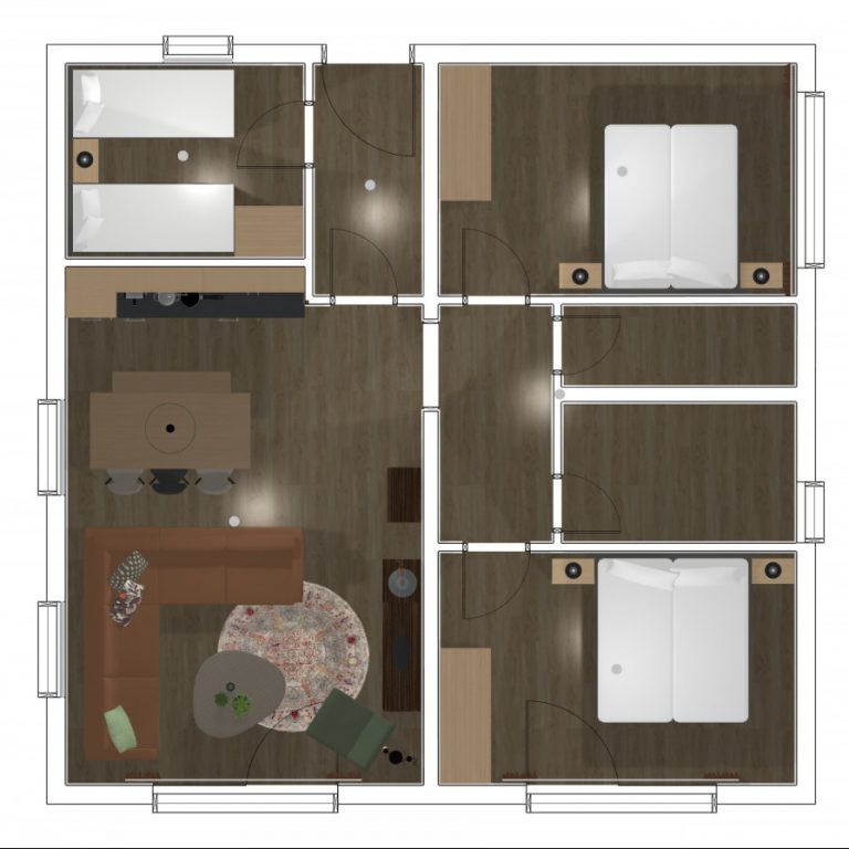 Grundriss 4-Zimmer-Ferienwohnung